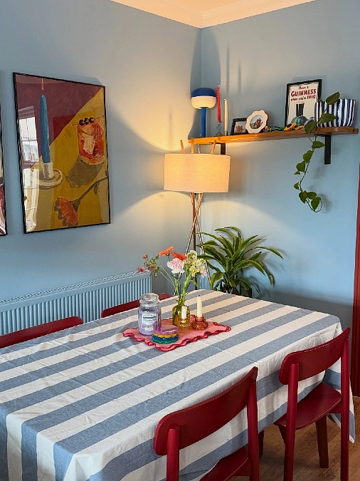 A Playful Corner Dining Setup
