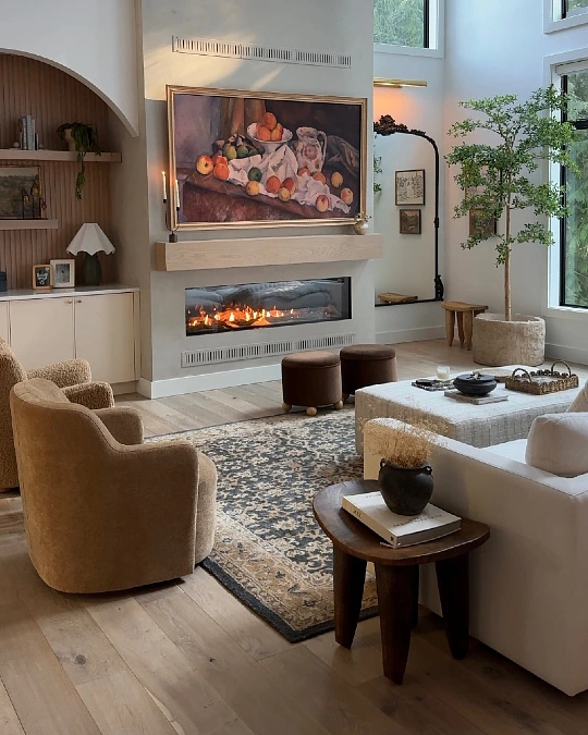 A Warm Earth-Toned Living Room