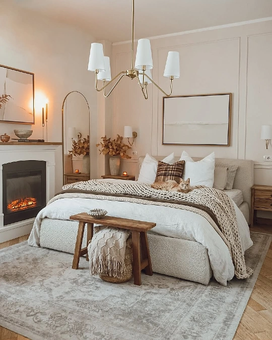 Warm Neutral Bedroom Layers