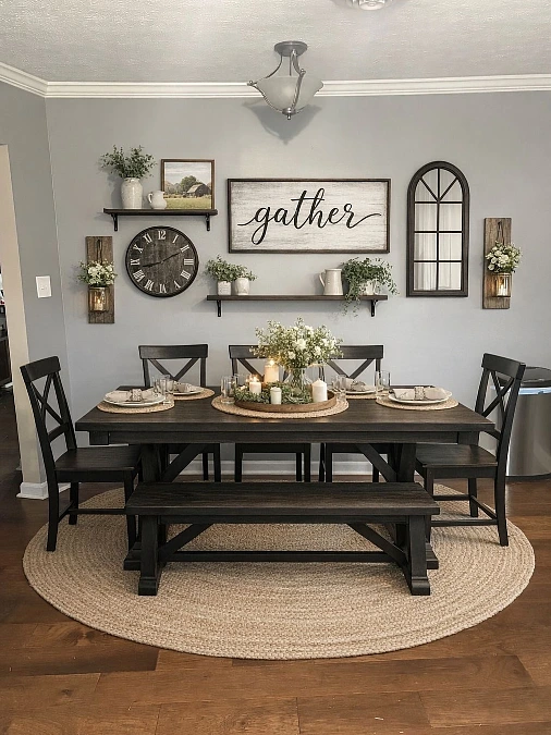 A Layered Farmhouse Dining Wall
