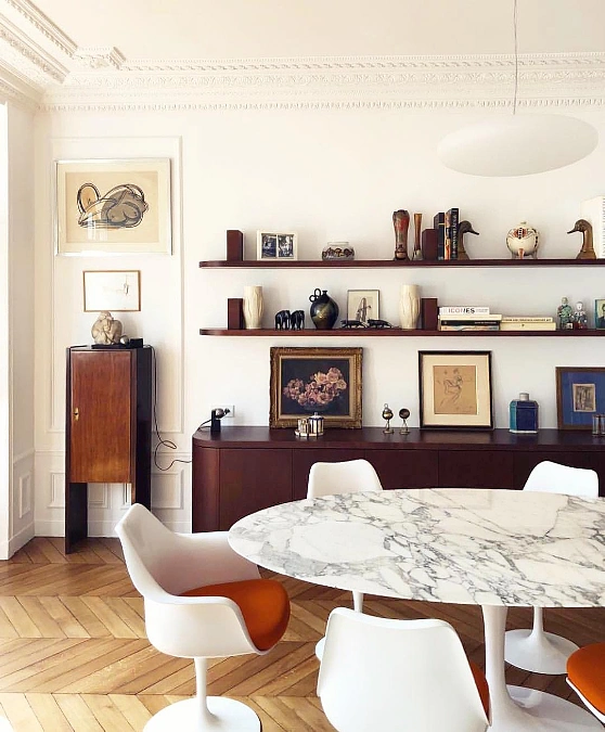 Marble Dining Area with Art Deco Layers