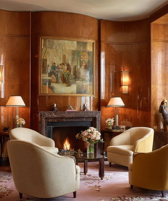 Wood Panelled Art Deco Lounge
