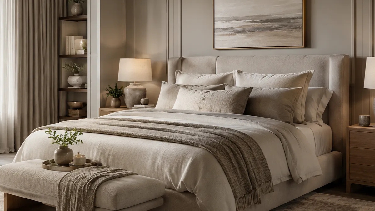 18 Sophisticated Greige Bedroom Ideas That Feel Soothing and Timeless