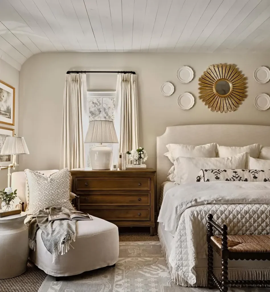 A Traditional Neutral Bedroom