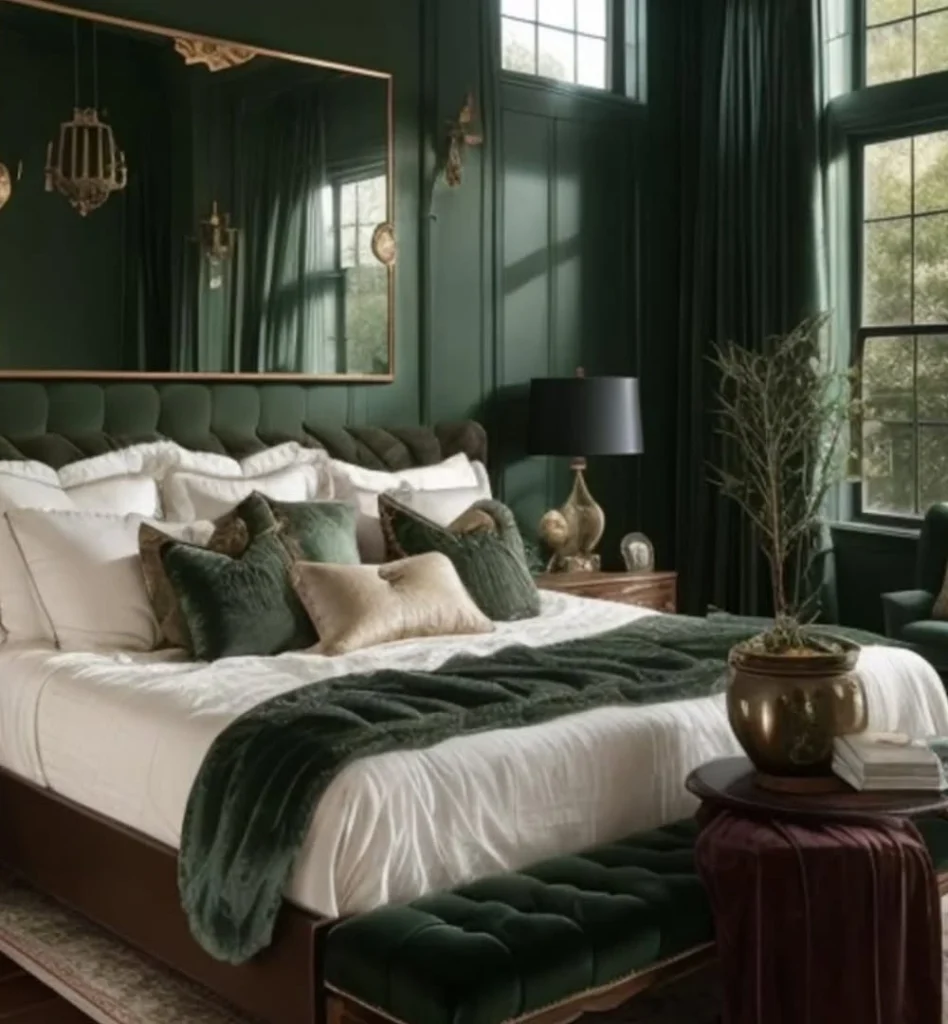 An Oversized Mirror and Velvet Layers