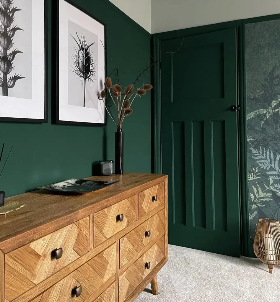 Color-Drenched Walls and Geometric Oak