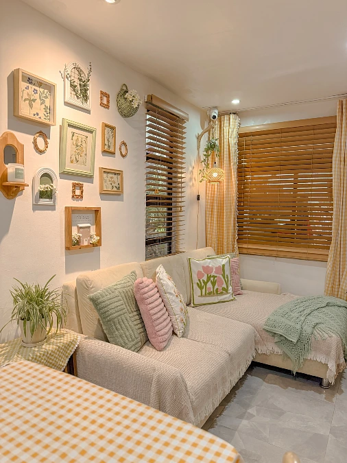 Pastel Botanical Living Room