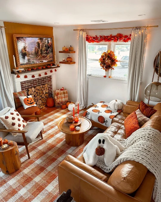 Caramel Leather with Playful Pumpkin Layers