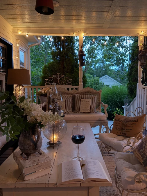 Soft Vintage Porch at Dusk