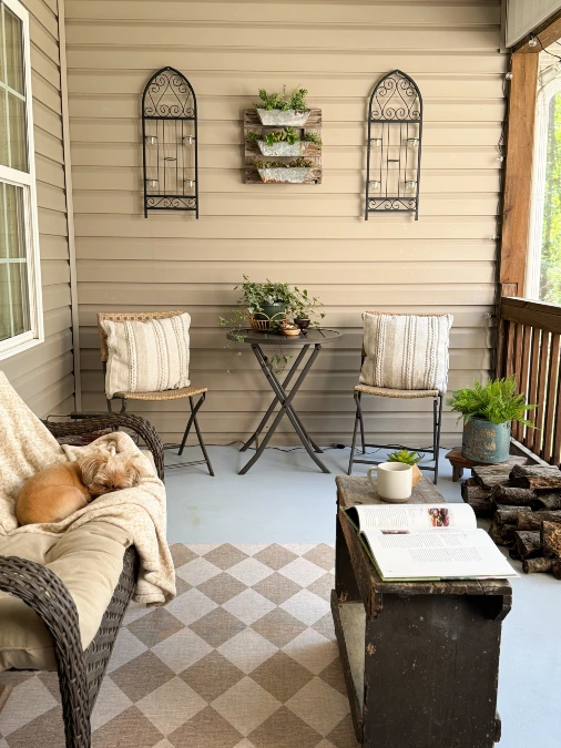 Neutral Textures with a Cozy Reading Corner