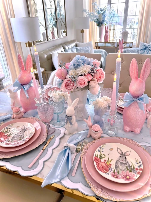 Pastel Bunny Brunch Table