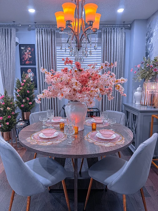 Pink Blossom Brunch Table