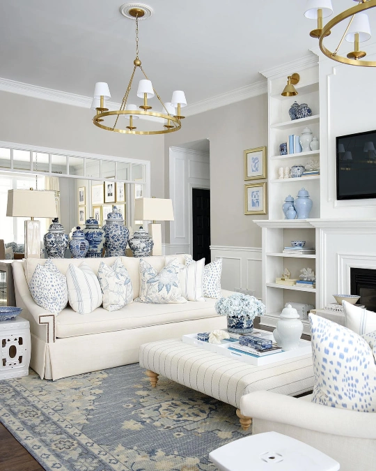 Blue-and-White Spring Layers