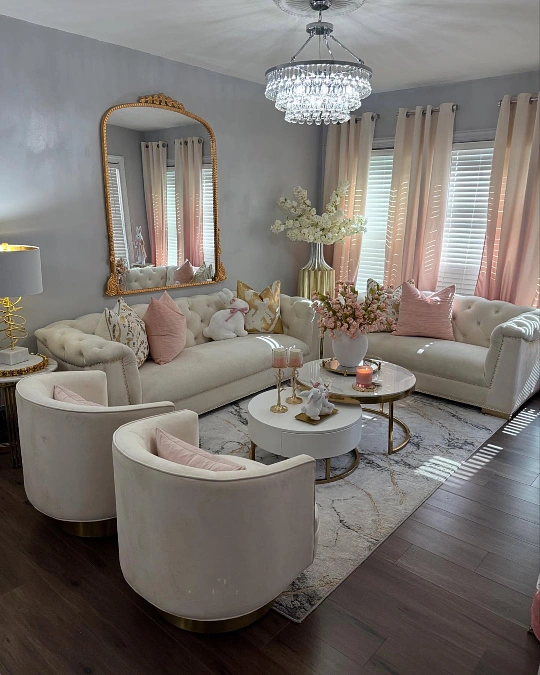 Blush Pink with Glam Gold Details