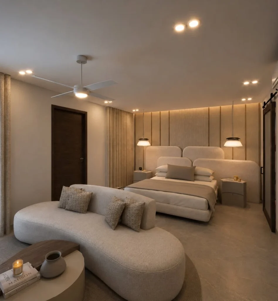 Layered Neutral Master Bedroom