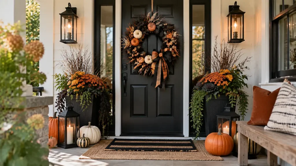 Balance the Wreath With the Rest of the Front Entrance