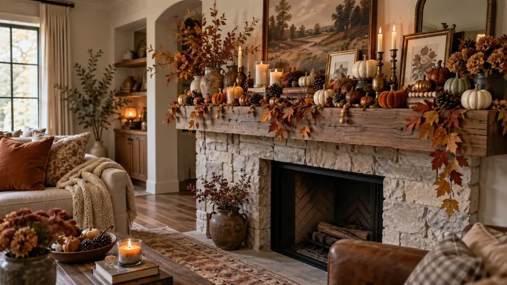 Why Fall Mantels Start Looking Busy So Quickly