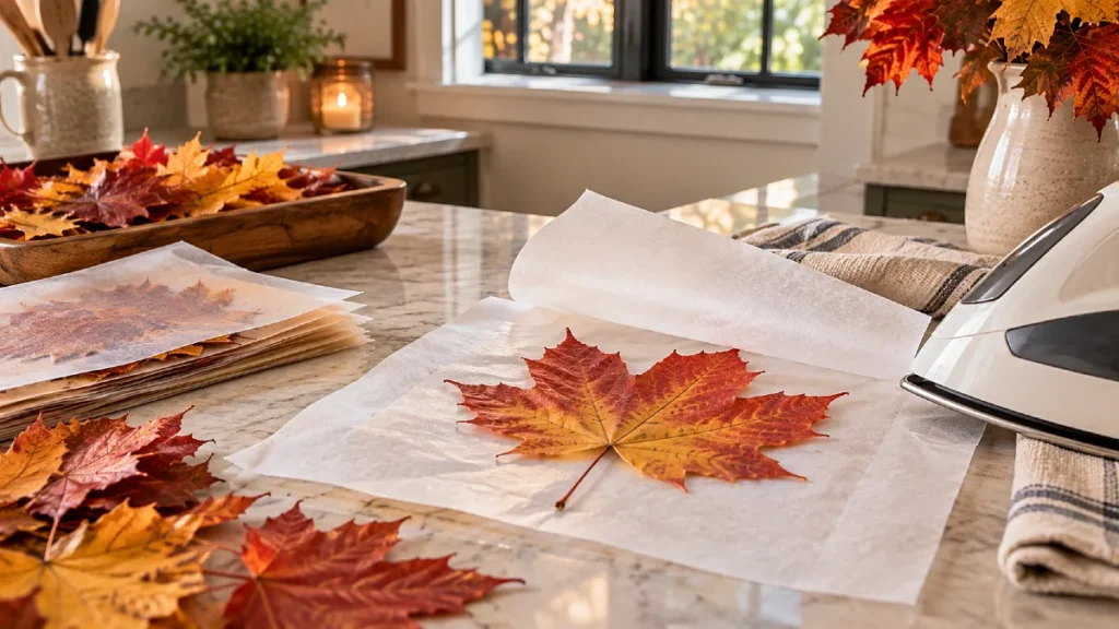Waxed Paper Works Better for Flat Leaves