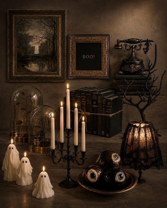 Moody Gothic Library Vignette
