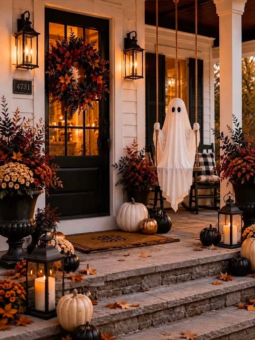 Ghost Swing with Autumn Porch Layers