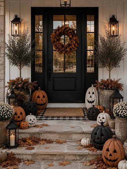 Black Door + Jack-o’-Lantern Pumpkin Layers