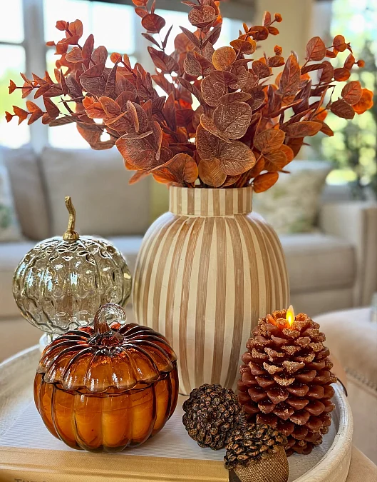 Amber Pumpkins and Rust Eucalyptus