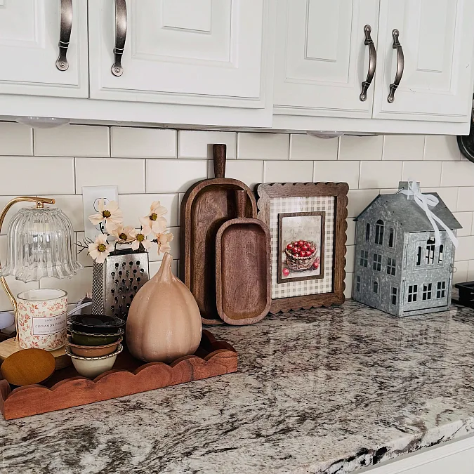 Wood Trays + Soft Pumpkin Accents