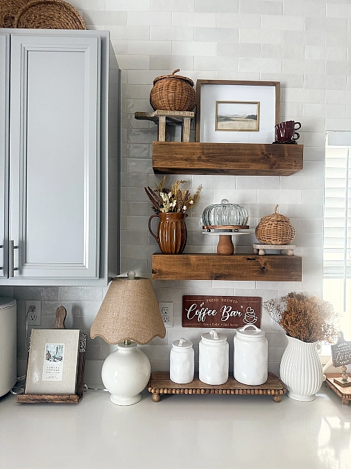 A Layered Fall Coffee Bar