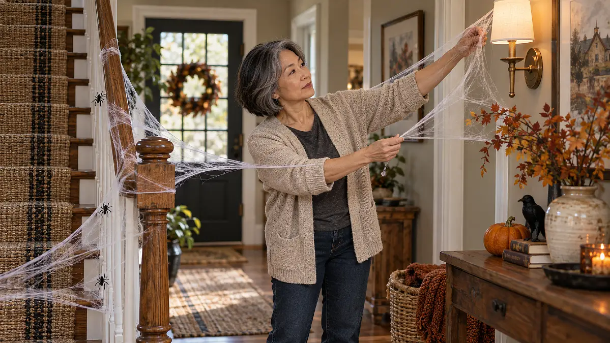 How to Stretch Fake Spider Webs So They Stop Looking Like Cotton Balls
