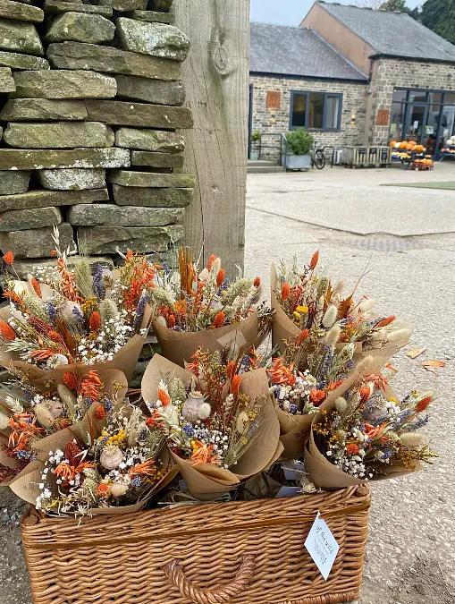 Market Basket of Dried Fall Bouquets