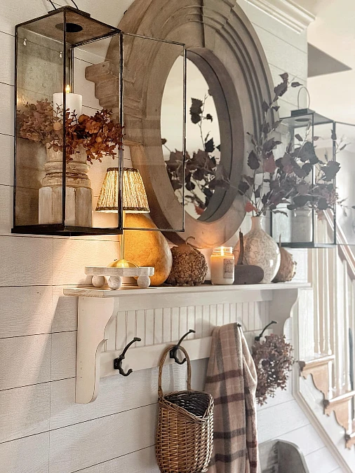 Rustic Lanterns and Layered Fall Texture