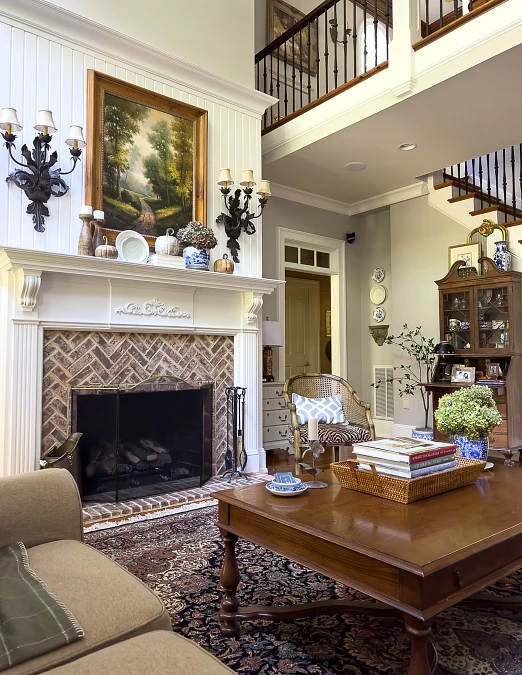 Classic Landscape Mantel Styling