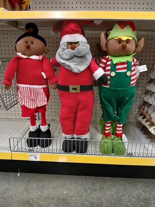 Oversized Santa and Elf Figures