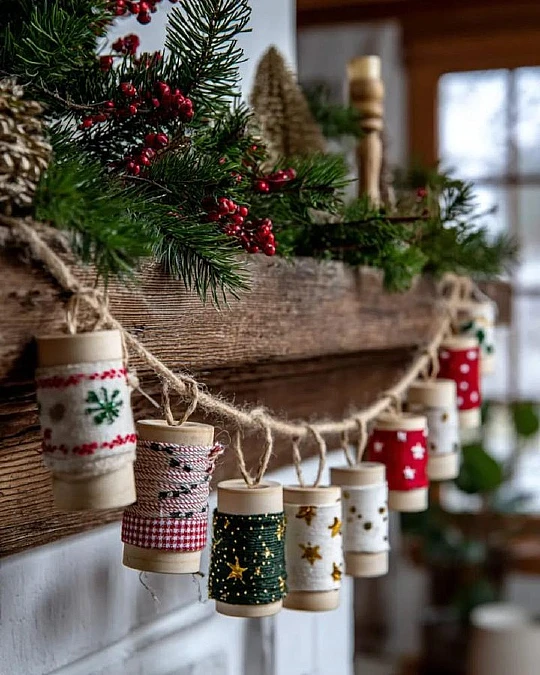 Mini Spool Christmas Garland