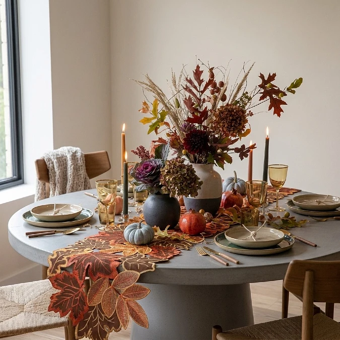 Modern Botanical Fall Tablescape