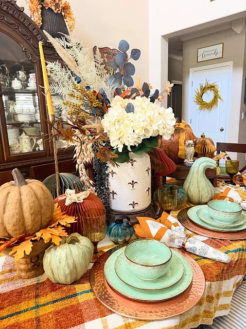 Copper + Mint Harvest Table