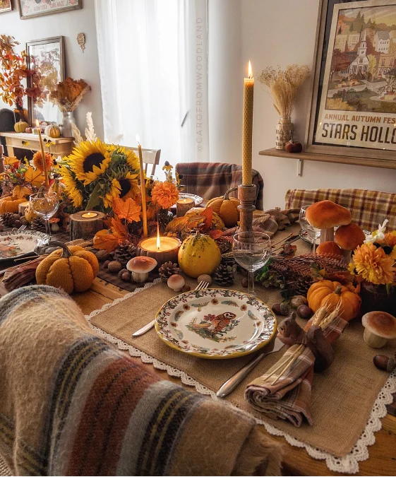 Sunflower Woodland Harvest Table