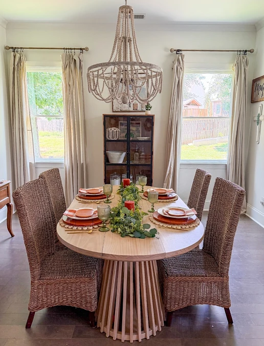 Eucalyptus and Terracotta Dining Table