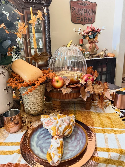 Copper Pumpkin Harvest Table