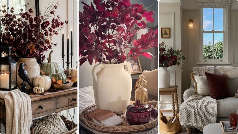 17 Burgundy Fall Decor Ideas That Retire Every Orange Pumpkin