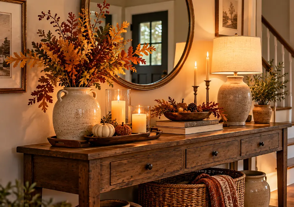Keep the Surfaces Full Enough to Feel Festive, Not Crowded
