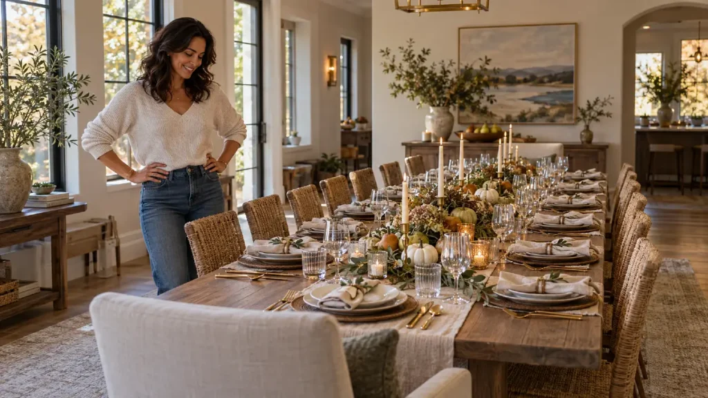 How to Set a Thanksgiving Table for 14 Guests With Ease